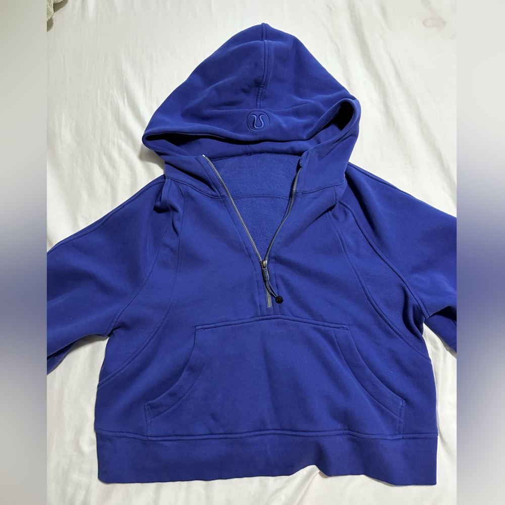 lululemon scuba oversized 1/2 zip hoodie in psychic